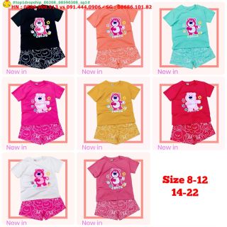 💖Hàng sỉ SG💖 Bộ đùi bé gái, chất thun cotton 4 chiều, in hình gấu dễ thương, size 8-22, top1dropship_00208_08590308_sg1 giá sỉ