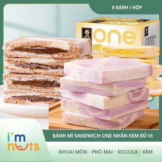Bánh mì Sandwich One nhân kem đủ vị khoai môn, phô mai, socola, kem, chuối