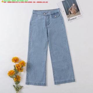 ☘️Hàng sỉ HN☘️ Quần jean ống suông bé gái, chất jean co giãn mềm, size 12-18 từ 40-58kg, top1oder_00003_08120308_sg1 giá sỉ