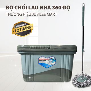 Bộ Chổi Lau Nhà Jubilee Mart Tự Vắt Thông Minh, Bộ Lau Nhà 360 Độ Giá Rẻ Thông Minh Kèm Thùng Và Bông Lau