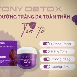 kem Body Tía Tô Dưỡng Trắng Da Tony Detox Chính Hãng - Whitening Body Cream Perilla 180g