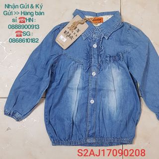 💖SỈ VKIDS💖 Áo jean dài tay bo chun bé gái, hiệu jin jean kids, size bé 3-4, S2AJ17090208_09220308_sg2 giá sỉ