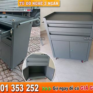 Tủ đồ nghề 3 ngăn 2 cánh