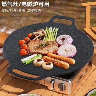 Chảo nướng đá không dầu Hàn Quốc size 34cm ,chảo nướng thịt BBQ chống dính dùng được cho mọi loại bếp, chất liệu cao giá sỉ