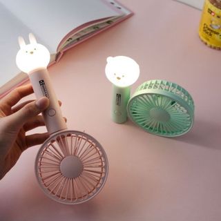Quạt mini fan hình thú có đèn