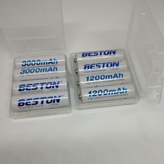 Bộ 4 pin Sạc AA đa năng Beston 1.2v 3000mah tặng kèm hộp đựng pin