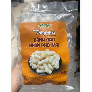 Bánh gạo TOKBOKKI GREENFOOD cao cấp nhân phô mai 500g, không nứt, phô mai béo ngậy