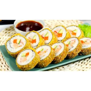 kimbap, gimbap, kim bắp chiên hộp 5 thanh, siều đầy đặn giá sỉ