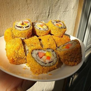 kimbap, gimbap, kim bắp chiên hộp 5 thanh, siều đầy đặn