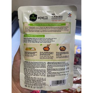 Xốt gà rán Hàn Quốc bibigo 120g, sốt gà rán Hàn quốc siêu ngon