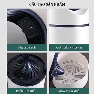Đèn bắt muỗi thông minh 17,5x10cm nguồn usb