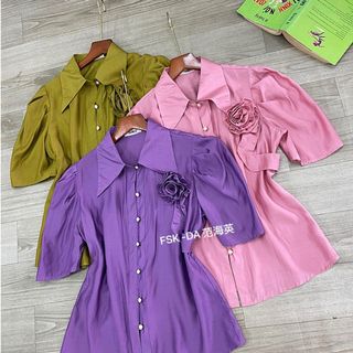 Áo Tơ Công Sở Cao Cấp Đính Hoa