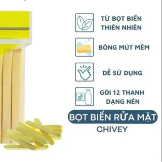 BÔNG NÉN RỬA MẶT CHIVEY, GÓI 12 THANH