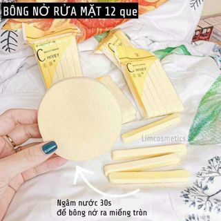 BÔNG NÉN RỬA MẶT CHIVEY, GÓI 12 THANH