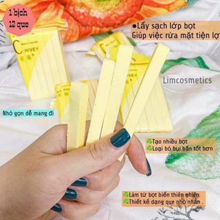 BÔNG NÉN RỬA MẶT CHIVEY, GÓI 12 THANH