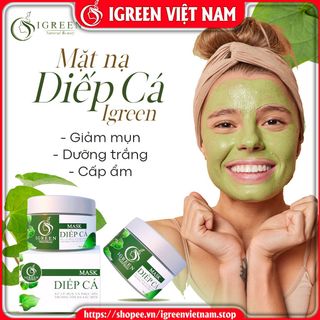Mặt nạ diếp cá thế hệ mới Igreen giúp giảm mụn, giảm thâm, giúp da mềm mịn se khít lổ chân long, trắng sáng chắc khỏe.