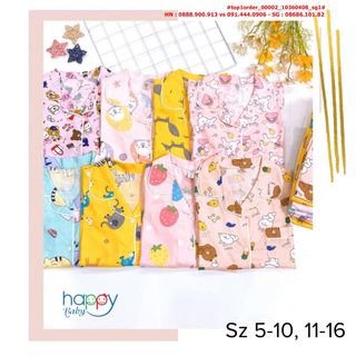 ☘️Hàng sỉ HN☘️ Bộ pizama bé gái, chất thô cotton mềm mát, hình ngộ nghĩnh siêu cute, top1order_00002_10360408_sg1 giá sỉ