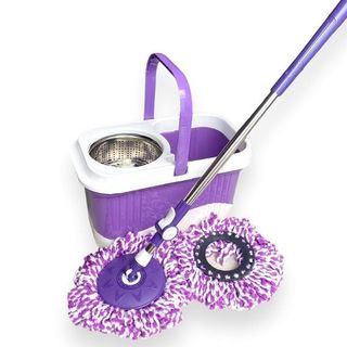 BỘ CÂY LAU NHÀ XOAY 360 ĐỘ LỒNG INOX COCO