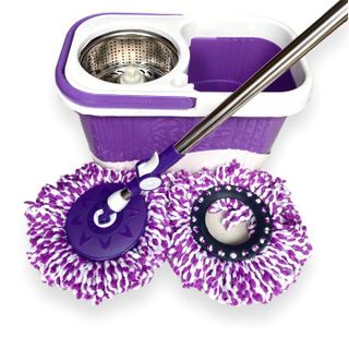 BỘ CÂY LAU NHÀ XOAY 360 ĐỘ LỒNG INOX COCO