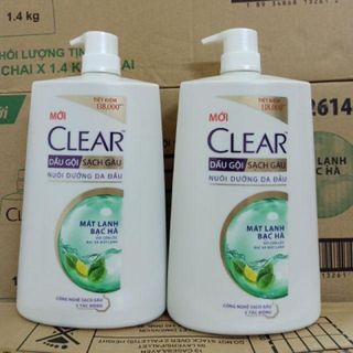 Dầu gội Clear mát lạnh bạc hà chai 1.4kg