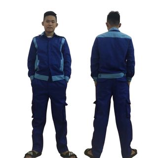 B05 - Bộ quần áo bảo hộ lao động ( BHLĐ) dài tay bằng vải Kaki liên doanh 3.1 cho công nhân, kỹ sư giá sỉ