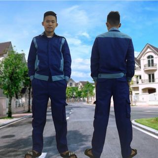 B05 - Bộ quần áo bảo hộ lao động ( BHLĐ) dài tay bằng vải Kaki liên doanh 3.1 cho công nhân, kỹ sư