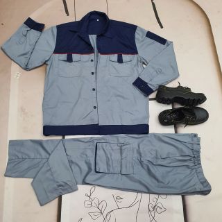 M14 - Bộ quần áo bảo hộ lao động ( BHLĐ) dài tay bằng vải Kaki liên doanh 3.1 cho công nhân, kỹ sư