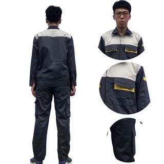 M24 - Bộ quần áo bảo hộ lao động ( BHLĐ) dài tay bằng vải Kaki liên doanh 3.1 cho công nhân, kỹ sư