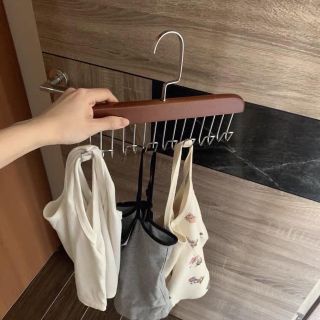Móc Gỗ Treo Đồ Lót, Khăn , Thắt Lưng, Cà Vạt, Áo 2 Dây Đa Năng Tiện Dụng