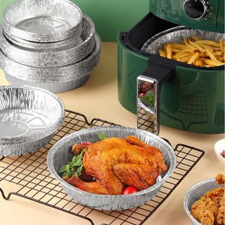 Bát bạc nồi chiên không dầu,khay nướng bạc size 22cm