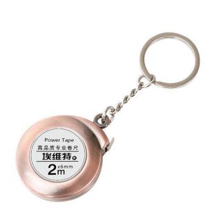 Thước Dây Mini Bằng Thép Không Rỉ 2m Có Móc Khóa Tiện Dụng