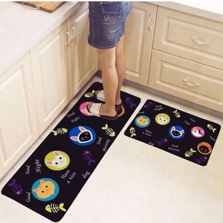 SET 2 THẢM LAU CHÂN NHÀ BẾP 3D