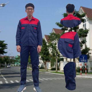 M09 - Bộ quần áo bảo hộ lao động ( BHLĐ) dài tay bằng vải Kaki liên doanh 3.1 cho công nhân, kỹ sư