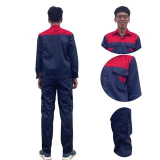 M09 - Bộ quần áo bảo hộ lao động ( BHLĐ) dài tay bằng vải Kaki liên doanh 3.1 cho công nhân, kỹ sư