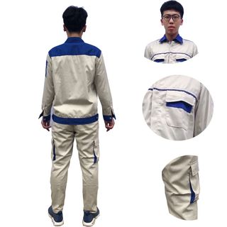 M02 - Bộ quần áo bảo hộ lao động ( BHLĐ) dài tay bằng vải Kaki liên doanh 3.1 cho công nhân, kỹ sư giá sỉ
