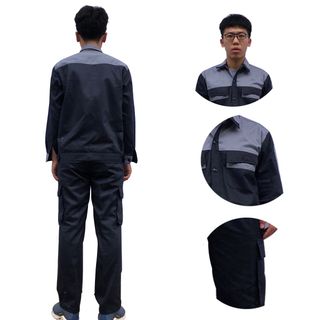 M18 - Bộ quần áo bảo hộ lao động ( BHLĐ) dài tay bằng vải Kaki liên doanh 3.1 cho công nhân, kỹ sư