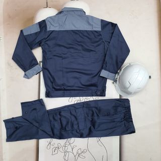 M18 - Bộ quần áo bảo hộ lao động ( BHLĐ) dài tay bằng vải Kaki liên doanh 3.1 cho công nhân, kỹ sư