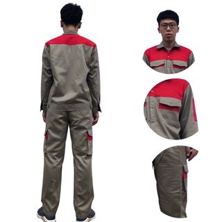 M12 - Bộ quần áo bảo hộ lao động ( BHLĐ) dài tay bằng vải Kaki liên doanh 3.1 cho công nhân, kỹ sư