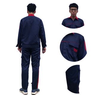 M03 - Bộ quần áo bảo hộ lao động ( BHLĐ) dài tay bằng vải Kaki liên doanh 3.1 cho công nhân, kỹ sư