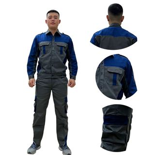 M36 - Bộ quần áo bảo hộ lao động ( BHLĐ) dài tay bằng vải Kaki liên doanh 3.1 cho công nhân, kỹ sư giá sỉ
