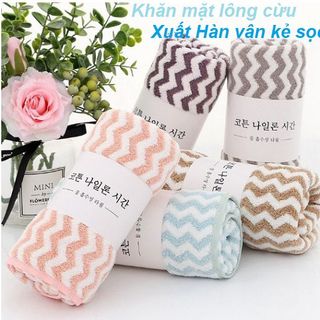 Combo 10 Khăn mặt kẻ sọc hàn quốc 30x50cm, siêu mềm mịn , thấm nước - khăn mặt kẻ sọc giá sỉ