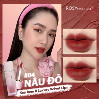 [COMBO QUÀ TẶNG 31] 2 SON KEM LÌ ROSY LUXURY (TẶNG KÈM NGỌC DƯỠNG MÔI 129K)-ROSY