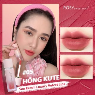 [COMBO QUÀ TẶNG 31] 2 SON KEM LÌ ROSY LUXURY (TẶNG KÈM NGỌC DƯỠNG MÔI 129K)-ROSY