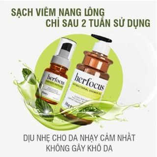 SỮA TẮM VIÊM NANG LÔNG HERFOCUS 3% GLUCONOLACTONE (PHA) 500ML