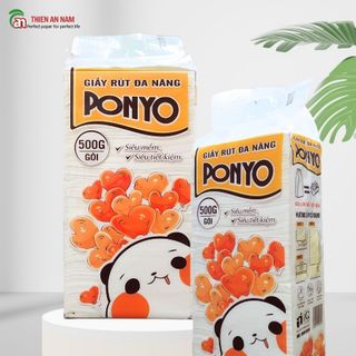 Khăn Giấy Rút Đa Năng Treo Tường PONYO 500g tặng móc treo