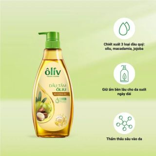 Dầu tắm oliv chai 650ml 3x duỡng ẩm chính hãng giá sỉ