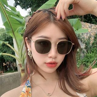 Kính mát nữ cao cấp mắt tròn phong cách Hàn Quốc chống tia UV rẻ đẹp thời trang 205