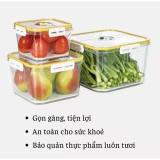 BỘ 3 HỘP ĐỰNG THỰC PHẨM VUÔNG HOKORI