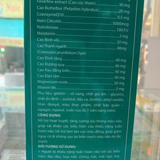 Thực phẩm hỗ trợ tăng cường tuần hoàn máu não Cevinton Extract