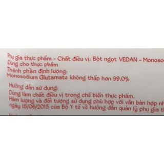 Bột ngọt Vedan 1kg ( Hạt nhuyễn)
